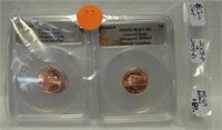 8 GRADED LINCOLN PENNY SET