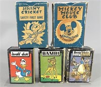Disney Card Games -5 Vintage in Boxes