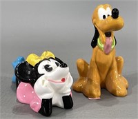 Minnie Mouse & Pluto Figurines -Disney