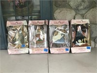 4 Assorted Ltd Edition Genuine Porcelain Dolls