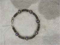 PETITE STERLING SILVER BRACELET WITH SILVER AND