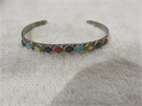 LOVELY PETITE STERLING SILVER AND NATURAL MULTI-