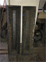 Two 48” Cast Iron Troughs
