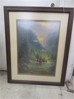 FRAMED G. HARVEY PRINT - THE AMERICAN WEST WITH