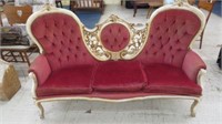 ANTIQUE FRENCH STYLE CARVED SOFA