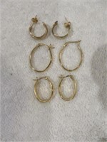 GOLD OVER STERLING SILVER EARRINGS