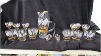 15PC BAR SET WITH EMBOSSED LEAVES AND