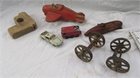 SELECTION OF VINTAGE METAL AND RUBBER TOYS