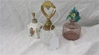3PC SELECTION OF PERFUME BOTTLES 5.5"T
