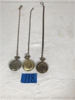 3 Pocket Watches with Fab