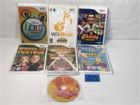 7 Assorted Wii Family Games and Musical Dvd’s