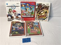 5 Assorted Super Mario Wii Games