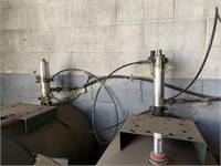 (2) raasm pneumatic drum pumps w/ approx 200’ hose