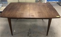 MID CENTURY DINING TABLE, SHOWS WEAR