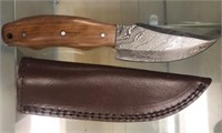 DEMASCUS STEEL SHEATHED KNIFE