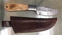 DEMASCUS STEEL SHEATHED KNIFE