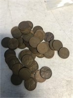 50 EARLY WHEAT PENNIES