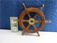 Mini 9" Wooden Ships Wheel Decor
