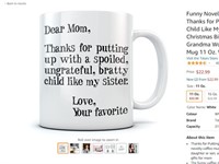 Funny Novelty Coffee Mug Dear Mom