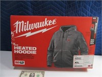 New MILWAUKEE M12 Gray XL Heated Hoodie Cordless