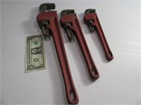 3pc Pipe Wrench Hand Tool SET
