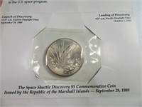 Space Shuttle DISCOVERY $5 Commer Coin Token