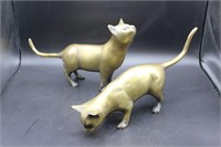 Vintage Brass Cat Figurines