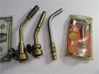 (4) Brass Propane Torch Ends & Access Tools