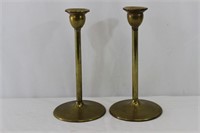 Pair of Bronze Candlestick Holders