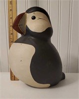 Wooden carved penguin