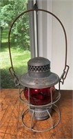 Red B&O railroad lantern