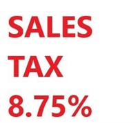 SALES TAX OF 8.75% ADDED TO INVOICE TOTAL