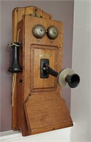 Stromberg & Carlson oak wall telephone