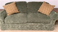 Flexsteel Couch with Throw Pillows
