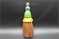 Vintage Wooden Woman Whisk Crumb Brush