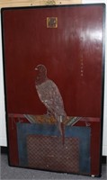 3' x 5' Carved Wooden Eagle Art Asian