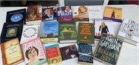 Clear tub lot of misc books