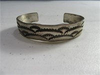 Sterling Pawn 2.5" Etched Bracelet Jewelry SouthWt