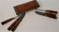 Carved set of knives