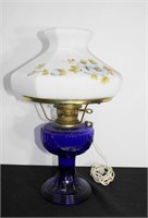 Aladdin Electric Cobalt Glass Lamp 20" with Globe