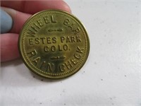 Estes Park CO "WheelBar" Trade Token Coin R.C.