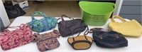 Green tub purses - incl several Vera