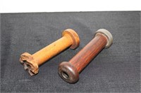 2 Vintage 5" Wooden Spools