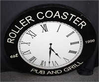 Roller Coaster Pub & Grill Oversized 36" Clock