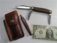 CHICAGO CUTLERY 3blade Pocket Knife w/ Sheath SET