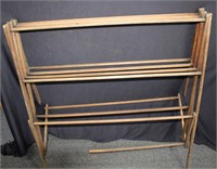 Vintage Rid-Jid 38½"H x 35"W Wooden Drying Rack