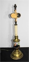 Painted Brass Table Lamp 17"H to Finial