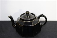 Black Ceramic Teapot 5½"H with Lid