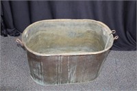 22"L x 13"H Vintage Copper Wash Tub
