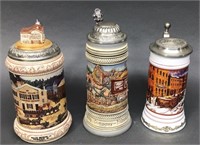 3 Limited Edition Miller Brewery Steins inc/